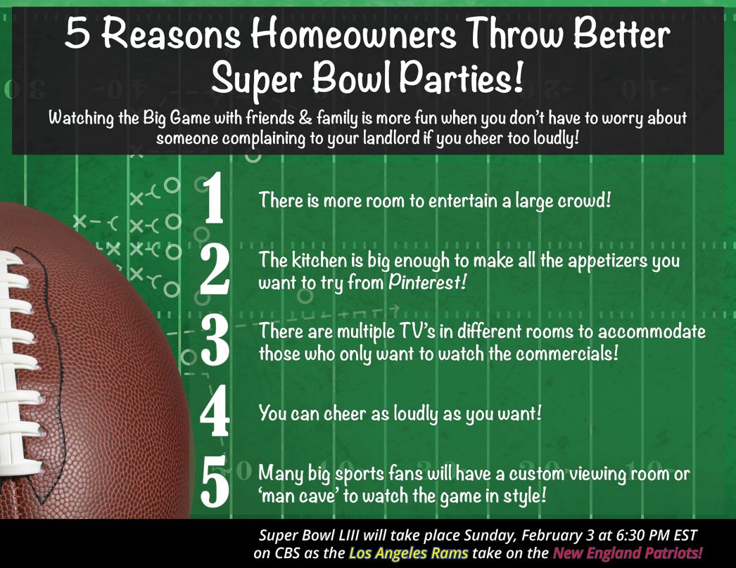 5 Reasons Homeowners Throw the Best Super Bowl Parties! [INFOGRAPHIC] | MyKCM