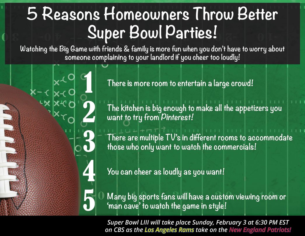 5 Reasons Homeowners Throw the Best Super Bowl Parties! [INFOGRAPHIC] 