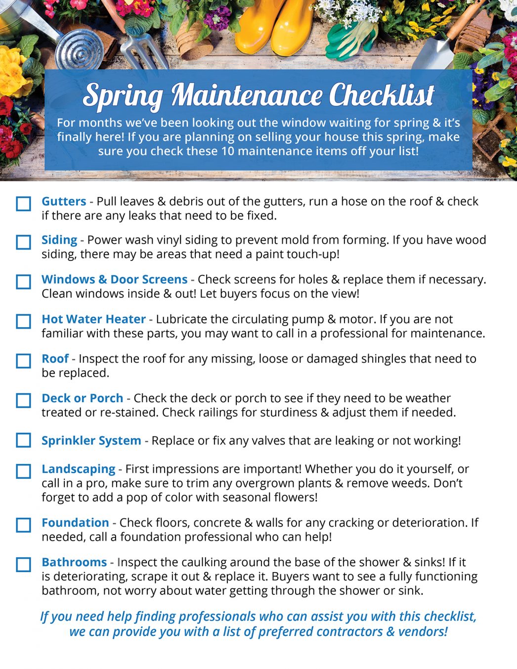 Your Homeâs Spring Maintenance Checklist [INFOGRAPHIC] | MyKCM