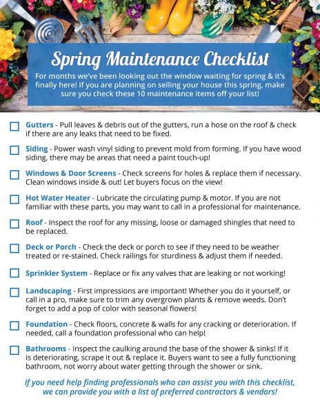 Your Home’s Spring Maintenance Checklist [INFOGRAPHIC] | MyKCM