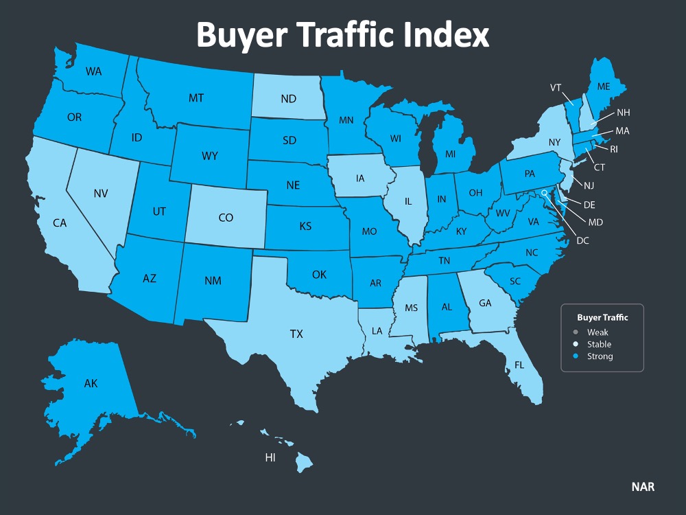 buyer traffic map of the USA
