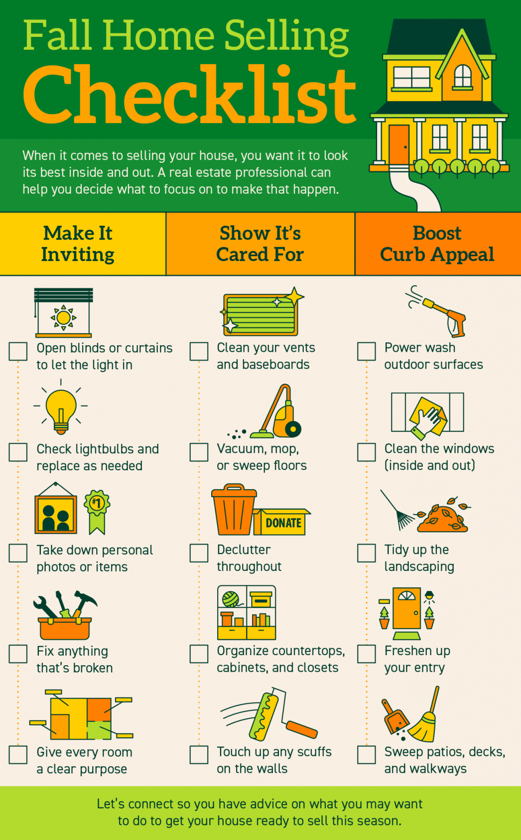 Fall Home Selling Checklist [INFOGRAPHIC] | MyKCM