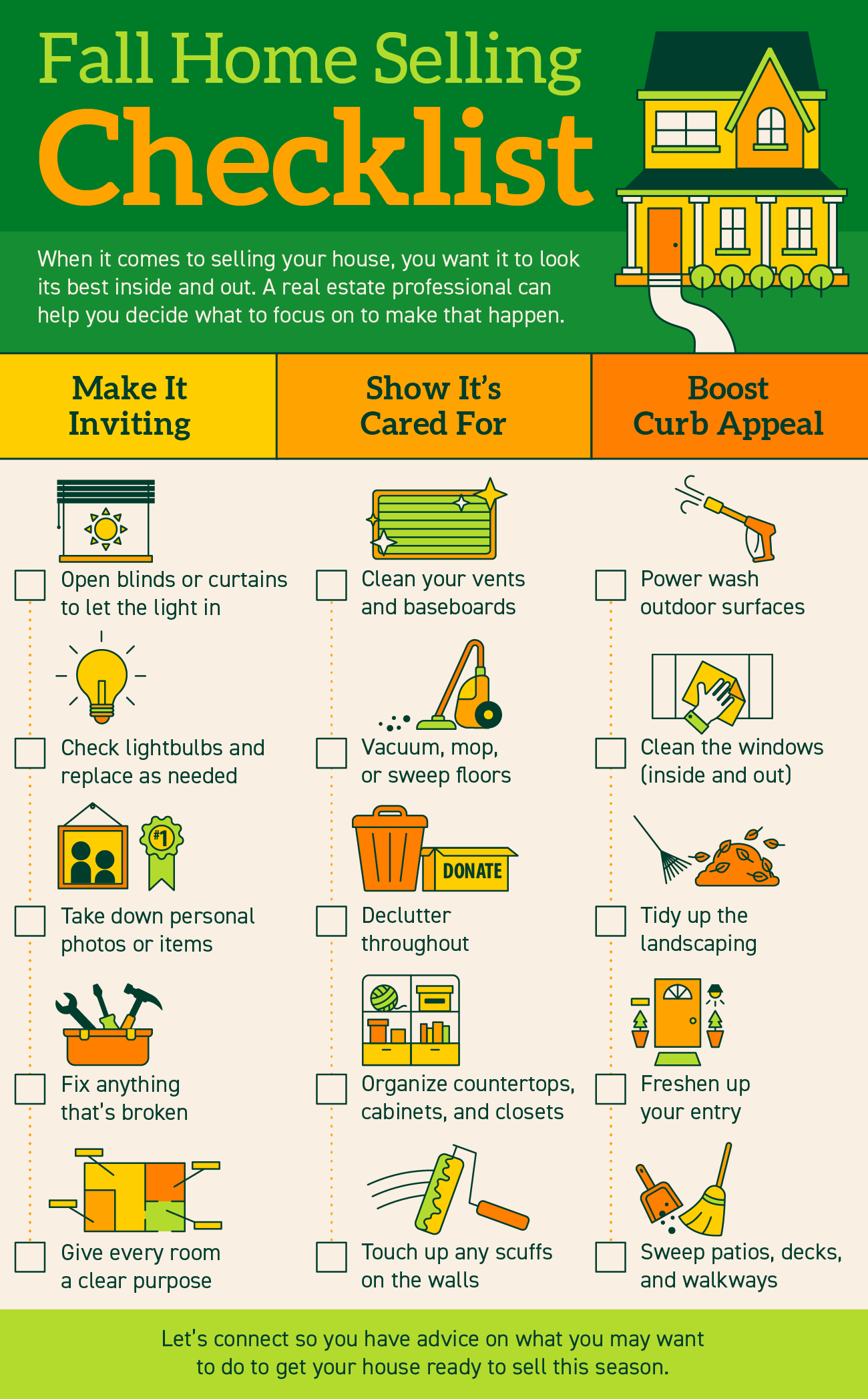 Fall Home Selling Checklist - KM Realty Group LLC, Chicago