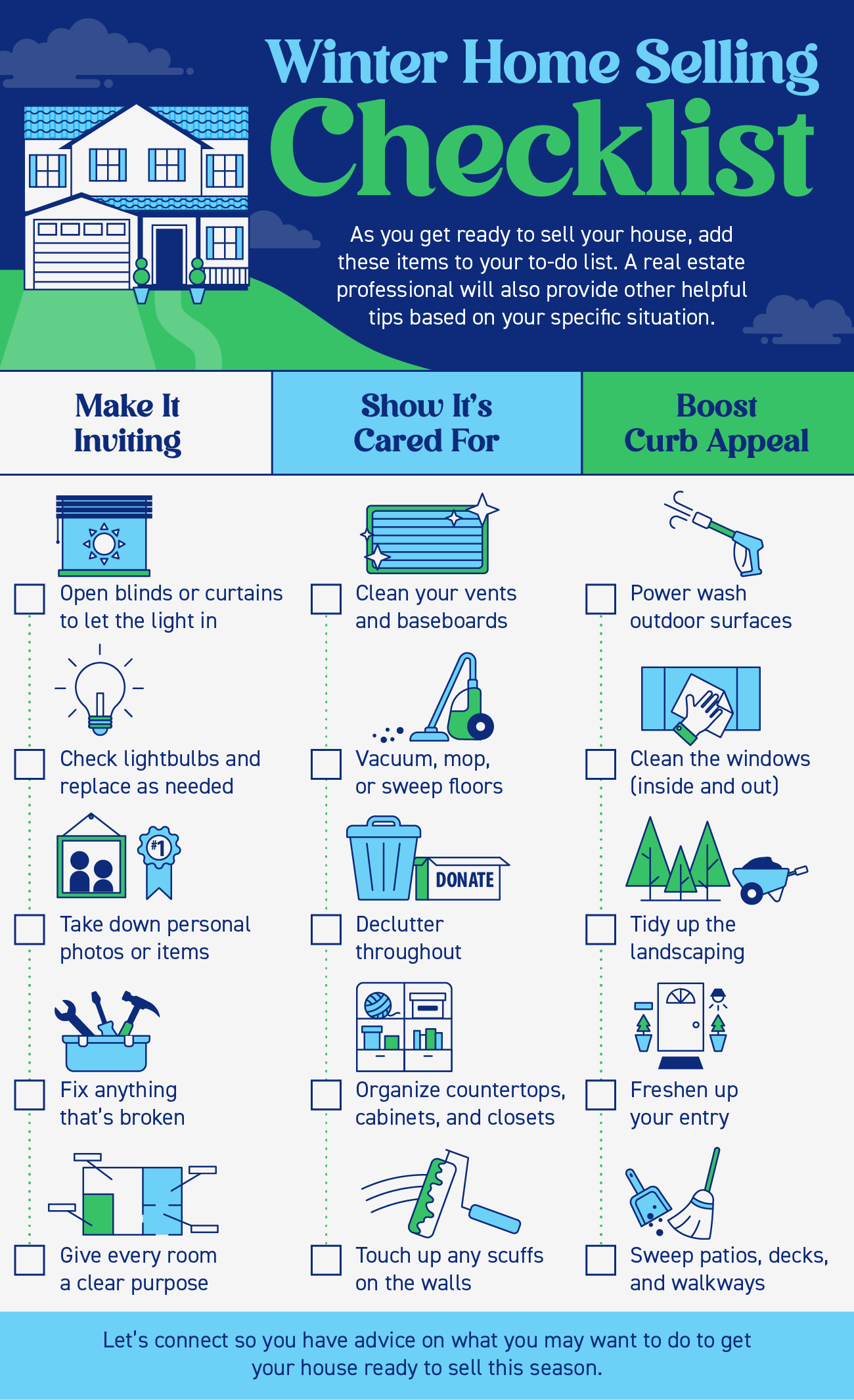 Winter Home Selling Checklist - KM Realty Group LLC, Chicago